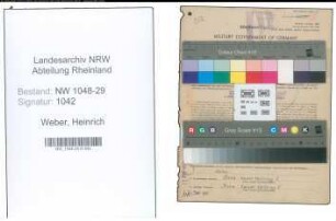 Entnazifizierung Heinrich Weber , geb. 18.02.1902 (Beamter)