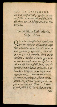 De Divisione Resolutionis. Cap. XXXI.