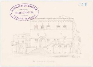 Palazzo Pubblico, Perugia: Perspektivische Ansicht