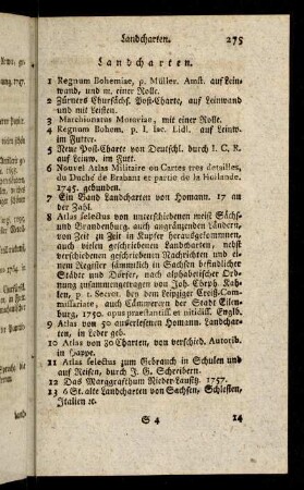 275-277, Landcharten.