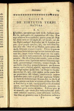 Caput X. De Virtutis Verbi Natura.