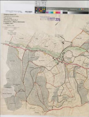 Asbeck (Menden), Umlegung Asbeck, Wege- und Gewässerentwurfsplan Bl.1