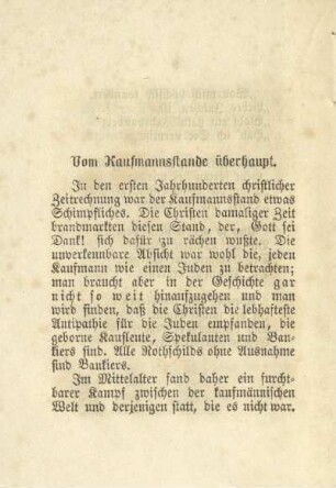 Vom Kaufmannstande überhaupt