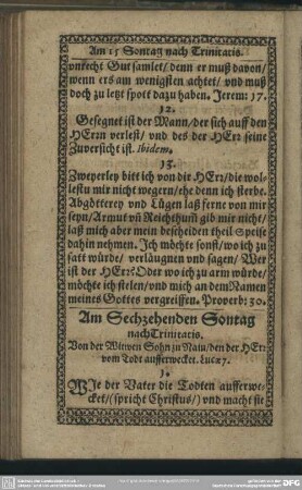 Am Sechzehenden Sontag nach Trinitatis