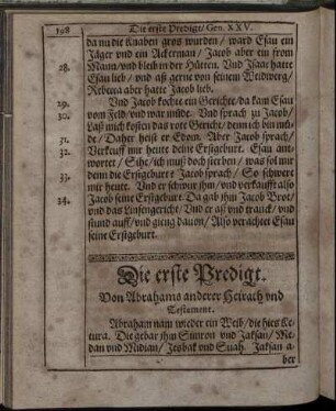 Die erste Predigt. - Die ander Predigt.
