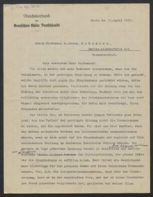 Brief an Georg Schumann : 11.04.1927