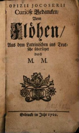 Curiöse Gedanken vom Flöhen