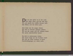 Das sei dein glück ...