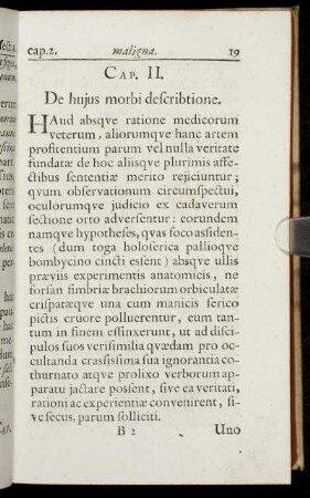 Cap. II. De hujus morbi describtione.