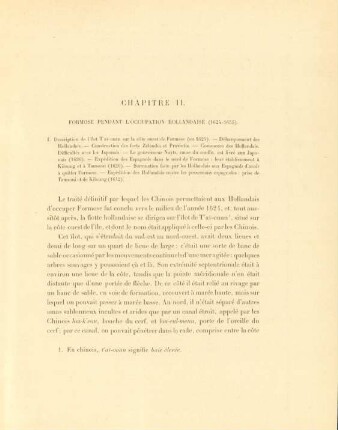Chapitre II. Formose pendant l'occupation Hollandaise (1624-1655)