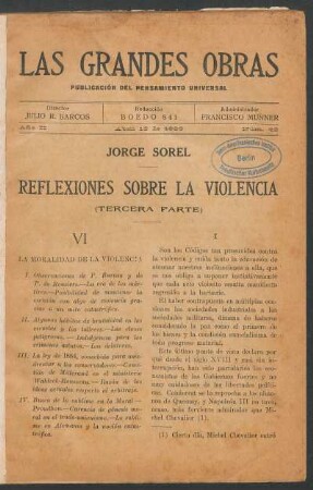 Reflexiones sobre la violencia - (Tercera parte)
