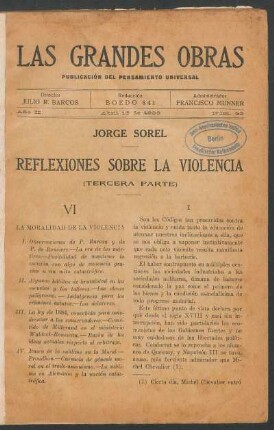 Reflexiones sobre la violencia - (Tercera parte)