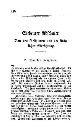 Siebenter Abschnitt. Von den Religionen und der kirchlichen Einrichtung