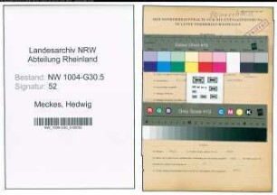 Entnazifizierung Hedwig Meckes , geb. 06.09.1897 ()