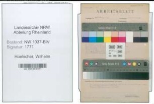 Entnazifizierung Wilhelm Hoelscher , geb. 06.09.1895 (Stadtsekretaer)
