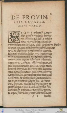 De Provinciis Consularibus Oratio