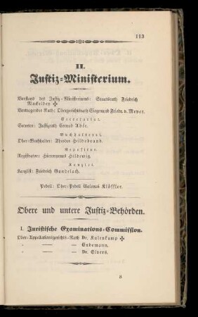 II. Justiz=Ministerium.