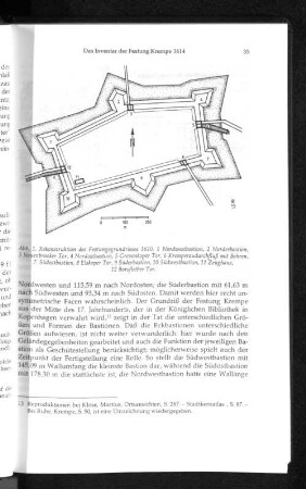 Abb. 1. Rekonstruktion des Festungsgrundrisses 1610.