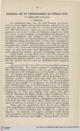 3: Rückblicke auf die Pfahlbauten am Bodensee 1895 : I. Steinzeug