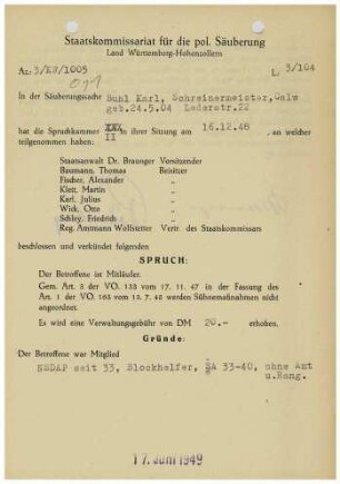 Buhl, Karl