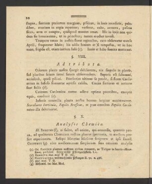 §. X. [VIIII.] Analysis Chemica