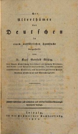 Die Alterthümer der Deutschen