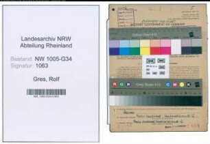 Entnazifizierung Rolf Gres , geb. 24.09.1920 (Arzt)