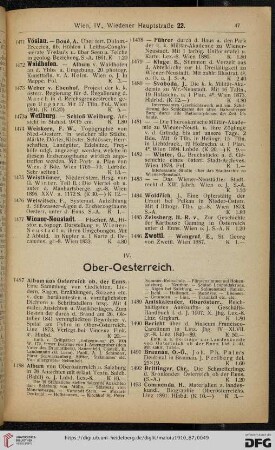 IV. Ober-Oesterreich (Nr. 1487 - 1569)