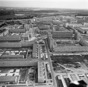 Wohnkomplex III in Halle-Neustadt : Blickrichtung Süden