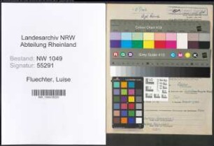 Entnazifizierung Luise Fluechter , geb. 25.03.1895 (Lehrerin)