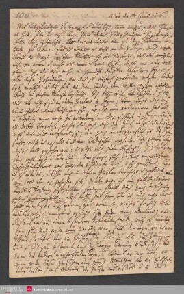 Mit unbeschreiblicher Seelenangst u Betrübniß, meine innigst geliebte ... , 01.06.1826. - Benediktinerabtei St. Bonifaz in München und Andechs