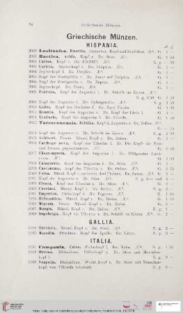 Griechische Münzen (Nr. 2000 - 2446)