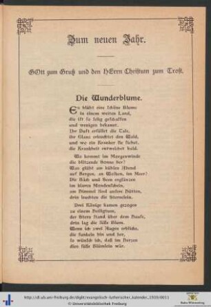 Zum neuen Jahr.