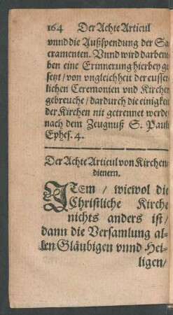 Der Achte Articul von Kirchendienern