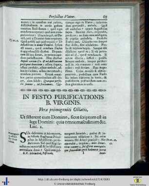 In festo purificationis B. Virginis