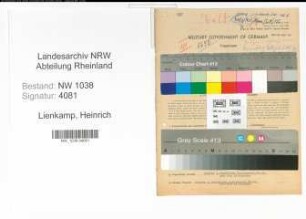 Entnazifizierung Heinrich Lienkamp , geb. 01.01.1893 (Beamter)