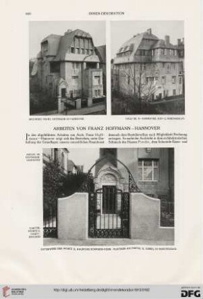 Arbeiten von Franz Hoffmann - Hannover