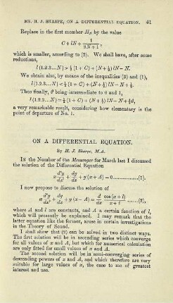 On a differential equation.