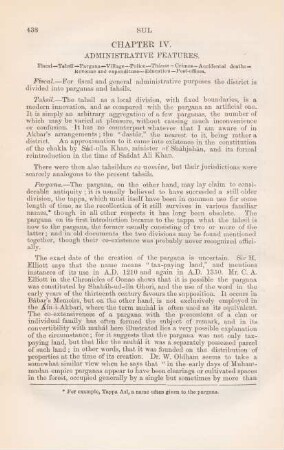 Chapter IV. Administrative features