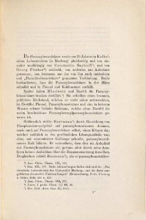 Ueber die Producte der trockenen Destillation von Paraoxybenzoësaeure : Inaug. Diss.