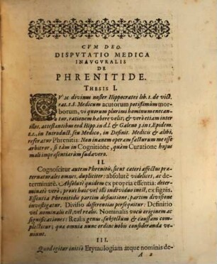 Disp. med. de phrenitide