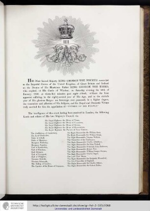 The Coronation of King George the Fourth