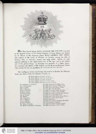 The Coronation of King George the Fourth