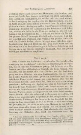 273-280 Nachwort zu obiger Abhandlung