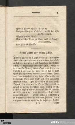 Kehre zuerst vor deiner Thür.