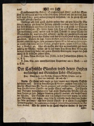 226-237, Der Catholische Glauben wird denen Heyden ...; ...