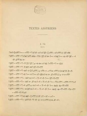 Documents Assyriens relatifs aux Présages, 1