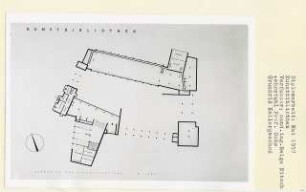Kunstbibliothek, Berlin-Tiergarten (Diplomarbeit bei Karl Wilhelm Ochs): Grundriss Kellergeschoss 1:200