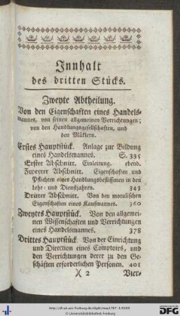 Innhalt des dritten Stücks.