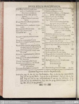 Errata fugitivo oculo deprehensa